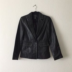 INC International Concepts - Black leather jacket, 2